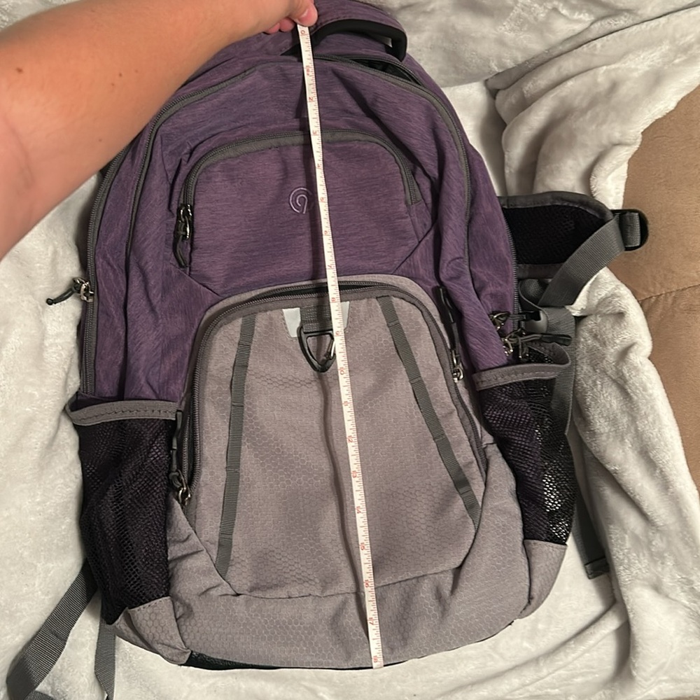 Purple, gray and Black backpack. In very good condition. - Picture 9 of 10